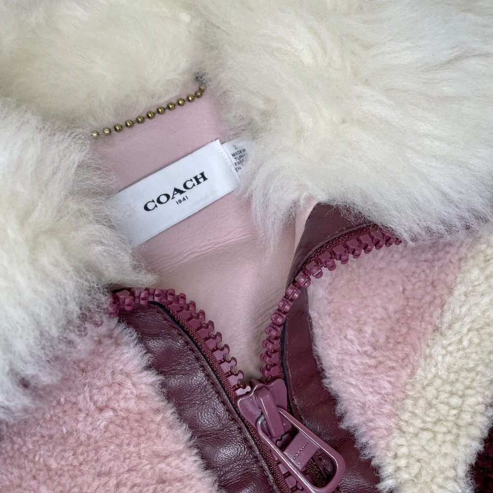 Coach Shearling Bomber Jacket - image 3